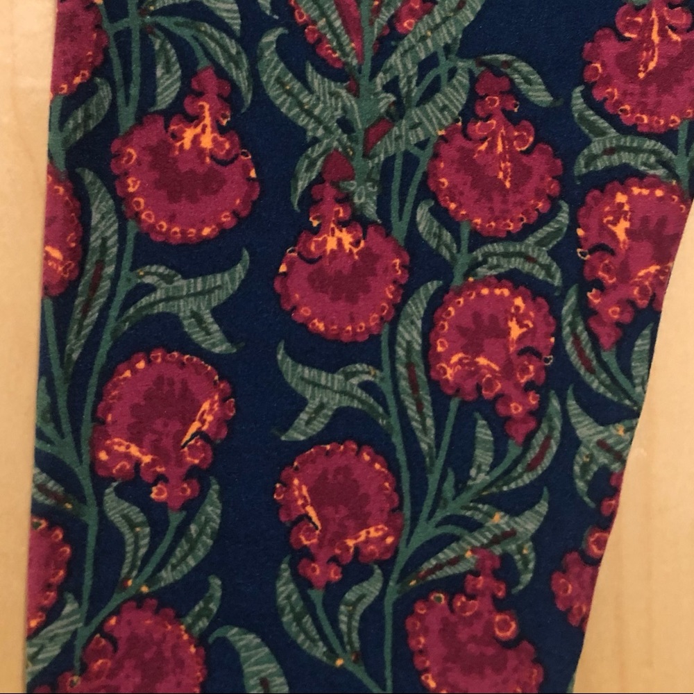 Lularoe OS Leggings NWT Dark Blue Green Maroon